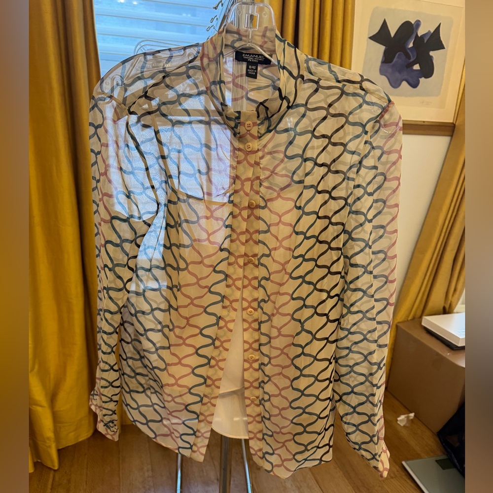 Silk Emanuel Ungaro Blouse with inner detachable cami
